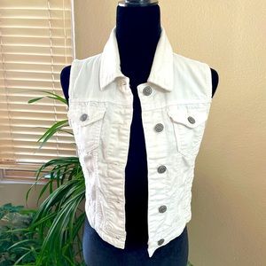 Small white denim vest